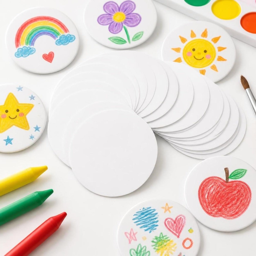 Button Badge Blank - 100 шт. пустых бумажных заготовок для