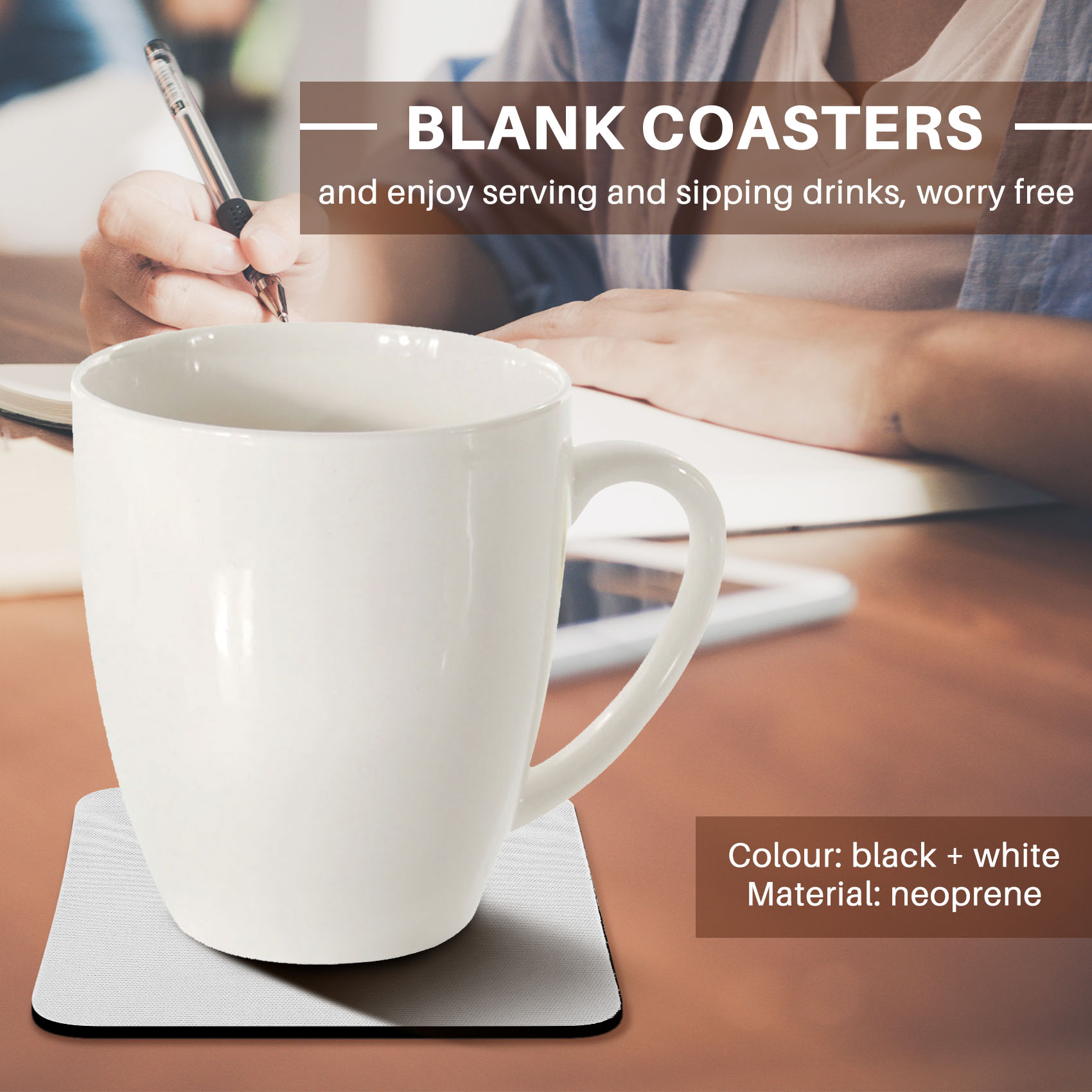 ✱ 35 штук квадратных подставок – обзор и цена Coaster Sublimation Blank